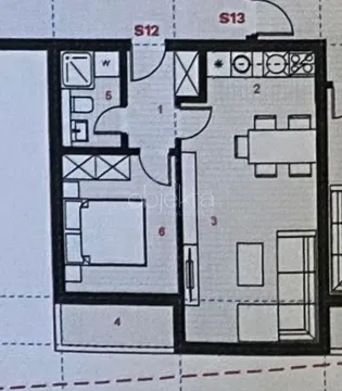 Floor plan showing the layout of the apartment. - image 6