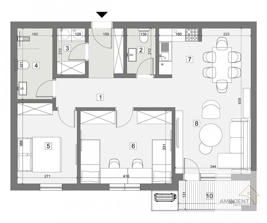 Prodaja, trosoban stan, 74m², Stari Banovci, Stara Pazova