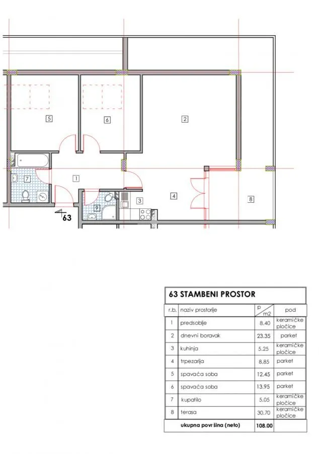 Prodaja, dvosoban stan, 108m², Budva, Crna Gora