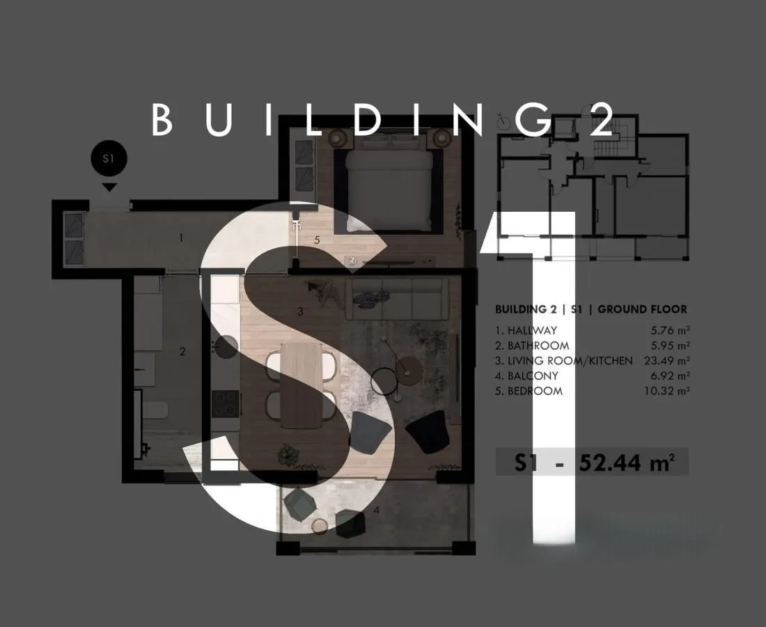 Prodaja, jednosoban stan, 52m², Donja Lastva, Tivat