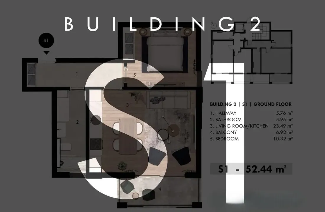 Prodaja, jednosoban stan, 52m², Donja Lastva, Tivat