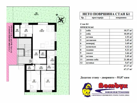 Sale, two bedroom apartment, 65m², Mišeluk, Petrovaradin - image 6