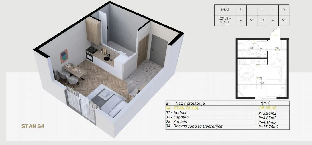 Sale, studio apartment, 30m², Budva, Crna Gora