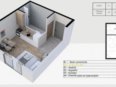 Sale, studio apartment, 30m², Budva, Crna Gora - image 15