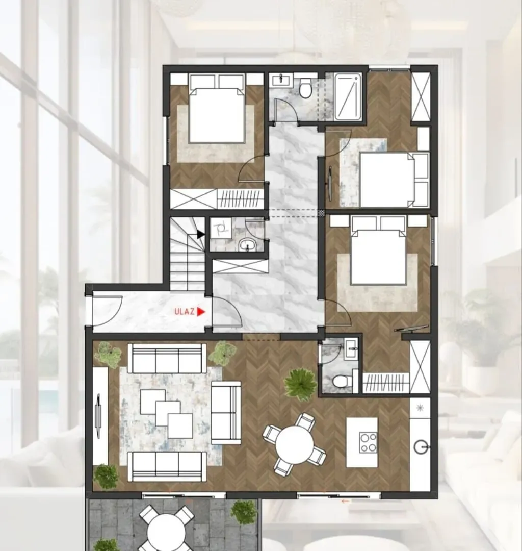 Sale, three bedroom apartment, 100m², Markovići, Budva