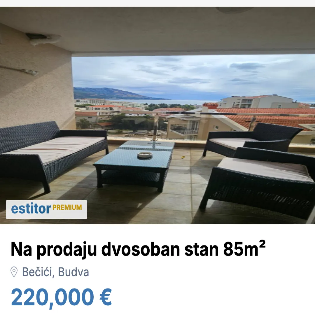 Prodaja, dvosoban stan, 85m², Bečići, Budva