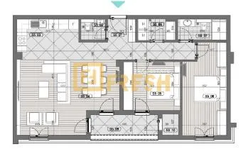 Prodaja, dvosoban stan, 83m², Gorica C, Podgorica