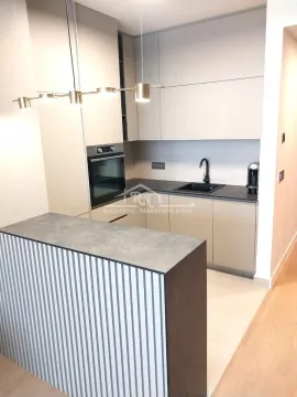 Moderna kuhinja sa ugrađenim elementima i šankom. - image 7