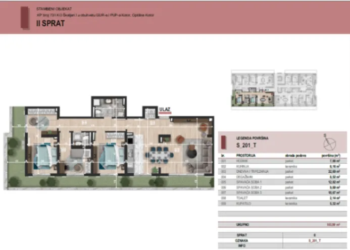 Prodaja, jednosoban stan, 50m², Škaljari, Kotor