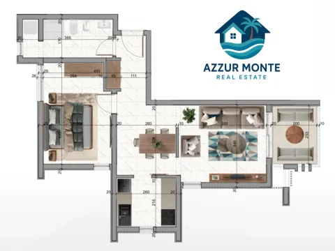 Sale, one bedroom apartment, 55m², Ilino, Bar - image 6