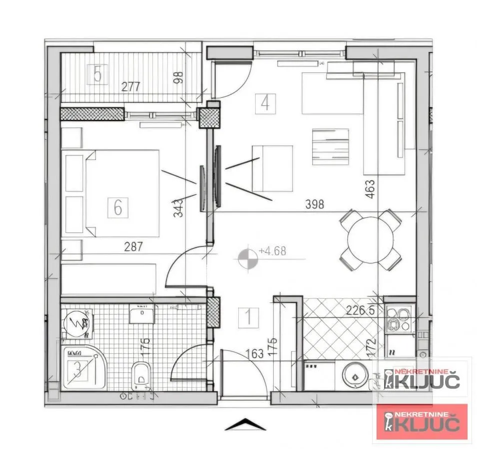 Prodaja, dvosoban stan, 42m², Podbara, Novi Sad Sve Podlokacije