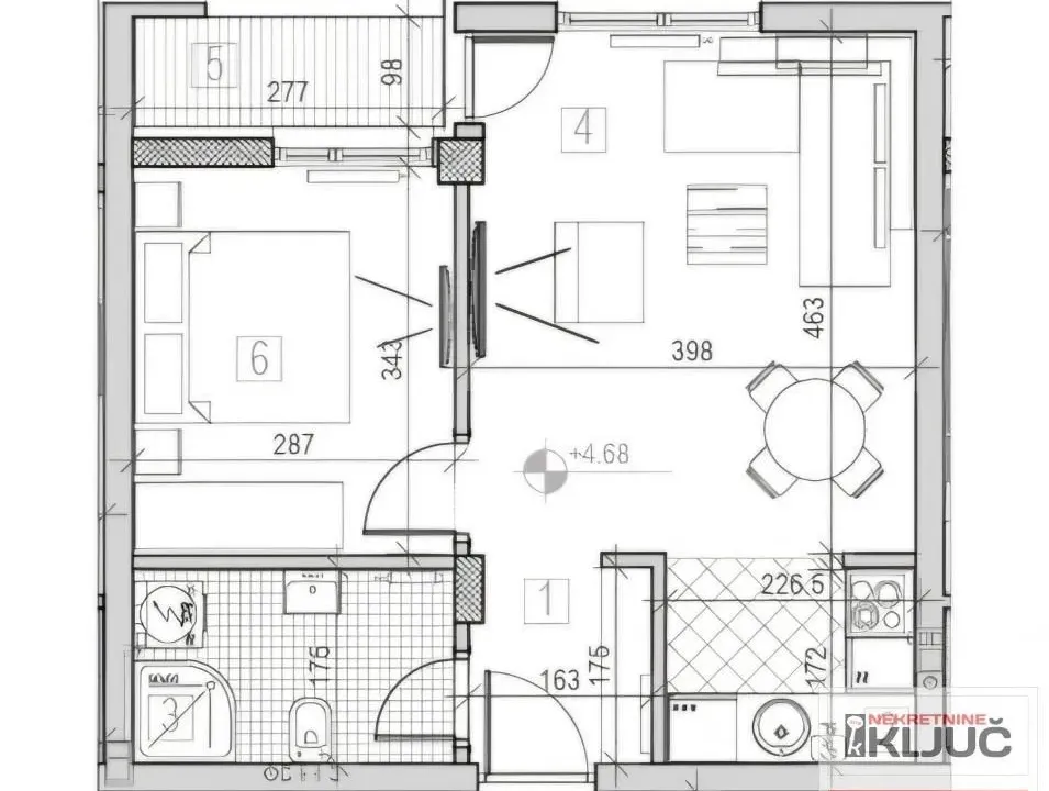 Prodaja, dvosoban stan, 42m², Podbara, Novi Sad Sve Podlokacije