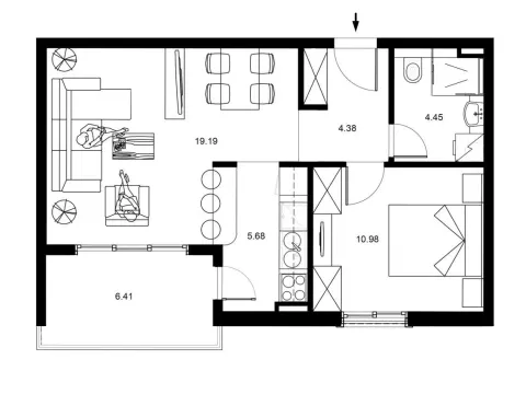 Sale, one bedroom apartment, 51m², Bečići, Budva - image 16