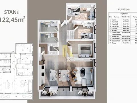 Sale, four bedroom apartment, 114m², Bulevar Evrope, Novi Sad Sve Podlokacije - image 1