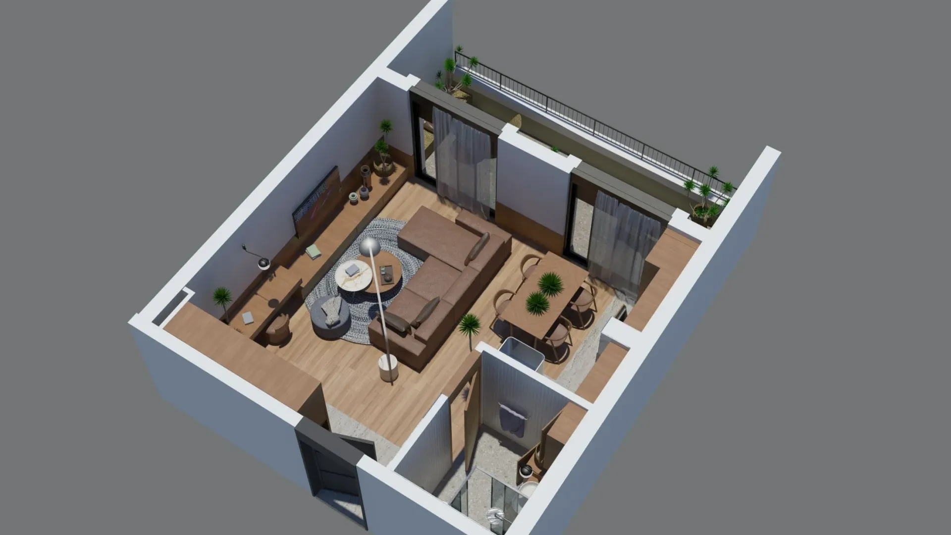 Prodaja, garsonjera, 44m², Zabjelo, Podgorica