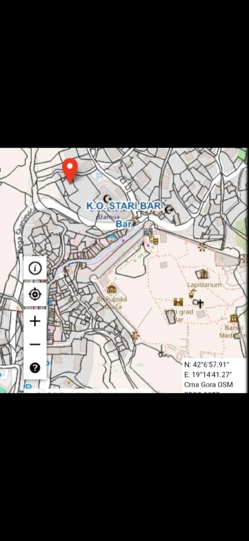 Karta lokacije sa označenom pozicijom nekretnine.