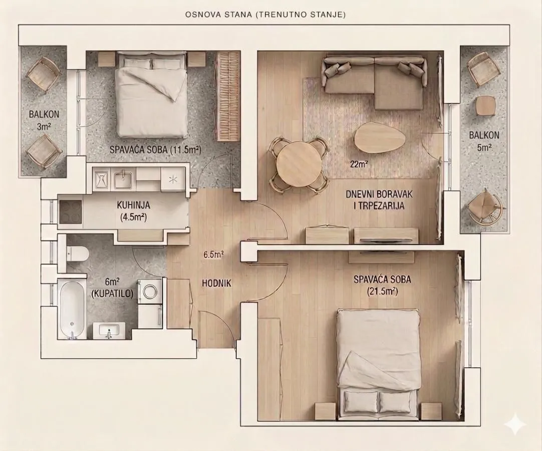 Prodaja, trosoban stan, 80m², Podbara, Novi Sad Sve Podlokacije