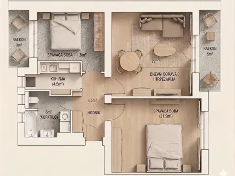 Prodaja, trosoban stan, 80m², Podbara, Novi Sad Sve Podlokacije - image 20