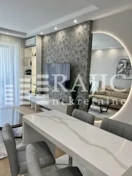 Modern living room with dining area and recessed lighting. - image 3