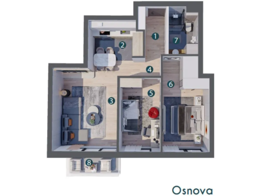 Sale, three bedroom apartment, 67m², Altina, Beograd