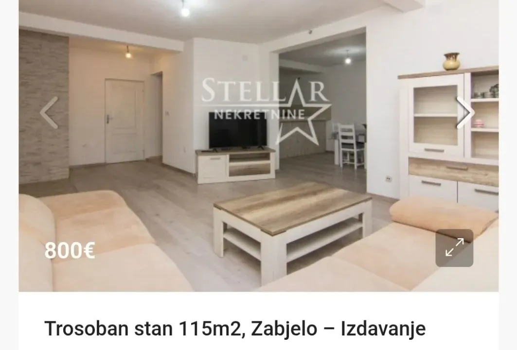 Izdavanje, stan, 115m², Zabjelo, Podgorica