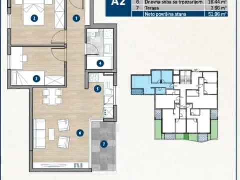 Prodaja, dvosoban stan, 51m², Dobrota, Kotor - image 15