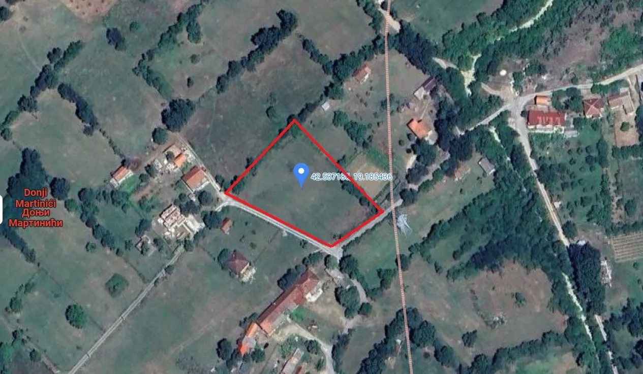 Prodaja, plac, 3000m², Donji Martinići, Danilovgrad
