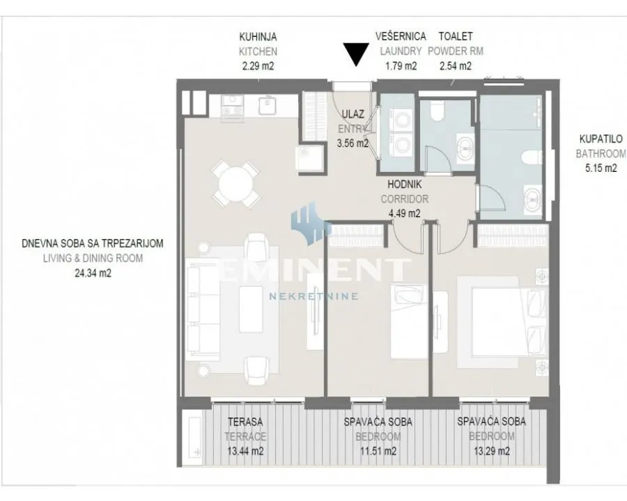 Rent, three bedroom apartment, 82m², Čukarica, Beograd