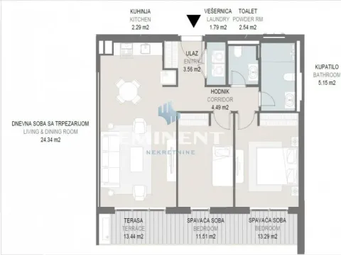 Rent, three bedroom apartment, 82m², Čukarica, Beograd - image 2