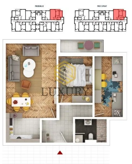 Prodaja, dvosoban stan, 63m², Zabjelo, Podgorica