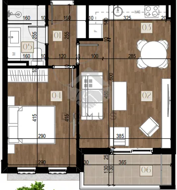 Sale, one bedroom apartment, 47m², Zelenika, Podgorica