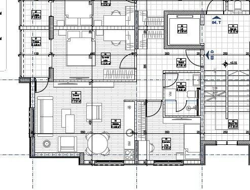 Architectural floor plan of the apartment showing room layout and dimensions.