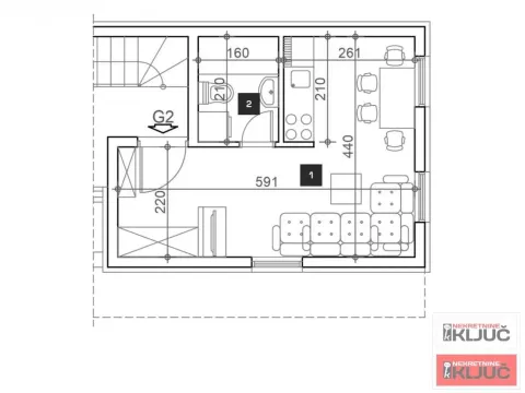 Sale, studio apartment, 22m², Klisa, Novi Sad Sve Podlokacije - image 2