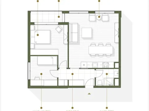 Prodaja, dvosoban stan, 62m², Zabjelo, Podgorica - image 2