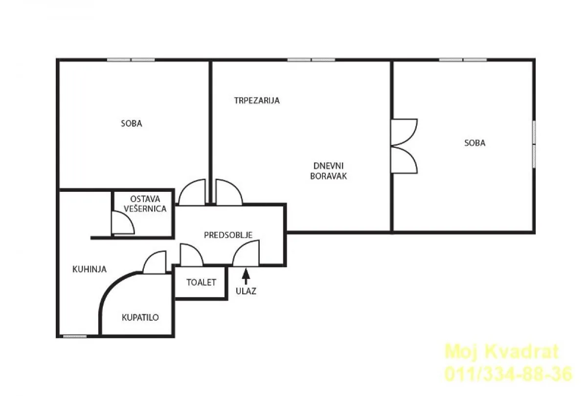 Prodaja, trosoban stan, 76m², Vračar Sve Podlokacije, Beograd