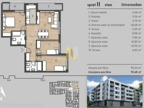 Prodaja, četvorosoban stan, 95m², Salajka, Novi Sad Sve Podlokacije - image 2