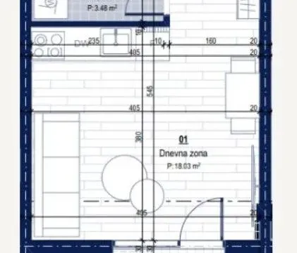 Prodaja, garsonjera, 28m², Lastva Grbaljska, Kotor - image 3