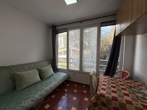 Dnevni boravak sa kaučem i trpezarijskim stolom pored prozora. - image 5