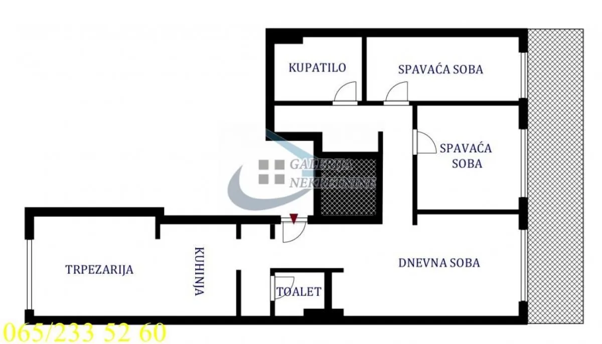 Sale, three bedroom apartment, 87m², Banovo Brdo, Beograd
