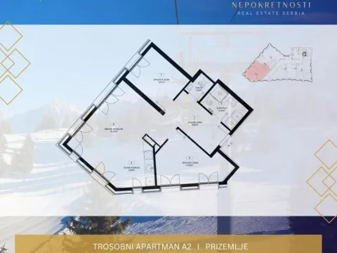 Sale, two bedroom apartment, 68m², Kopaonik, Srbija - image 5