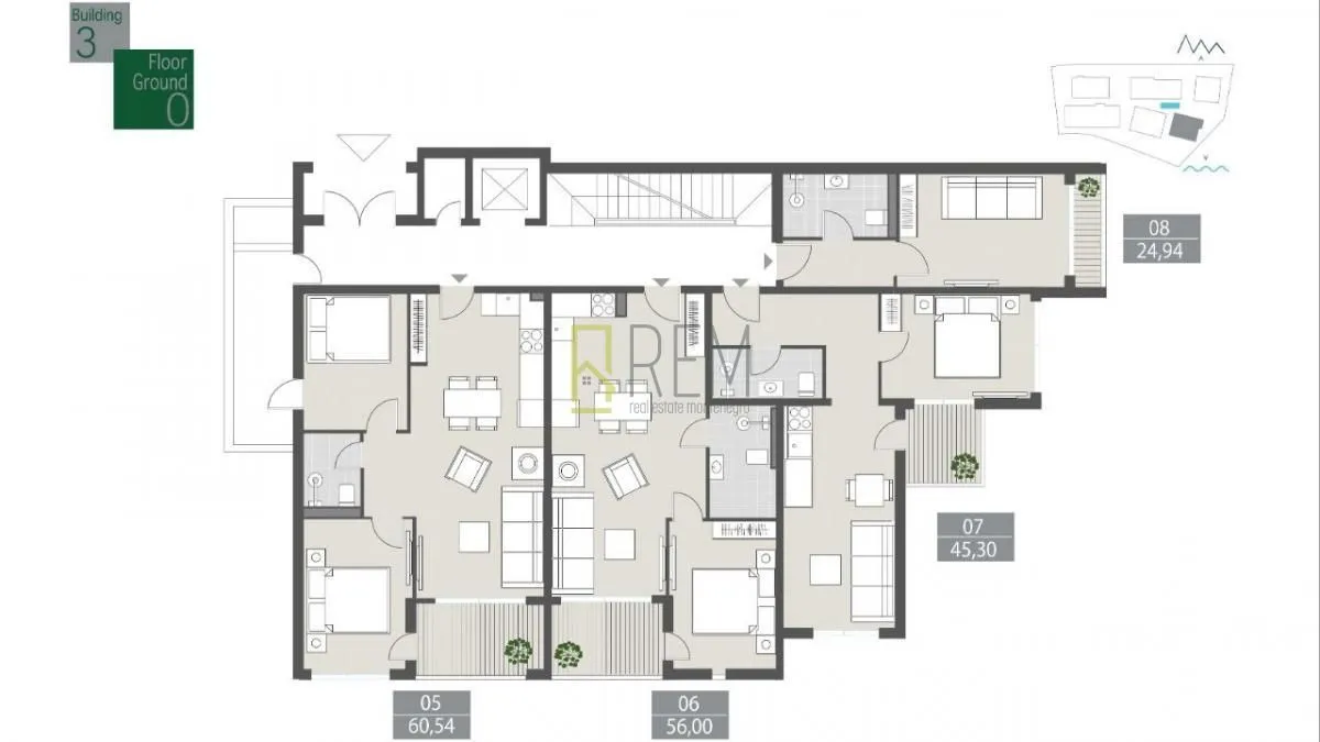 Sale, studio apartment, 33m², Tivat, Crna Gora