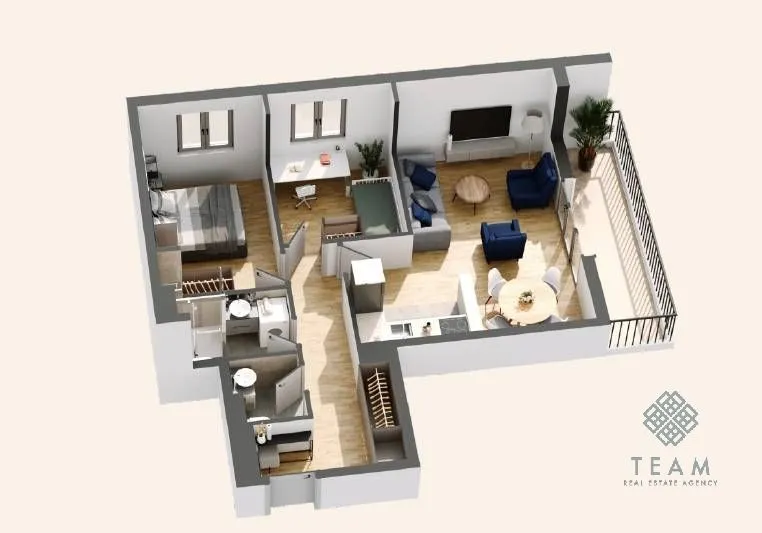 Sale, two bedroom apartment, 61m², Donja Lastva, Tivat