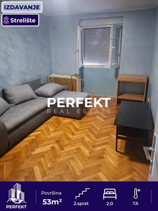 Rent, two bedroom apartment, 53m², Strelište, Pančevo