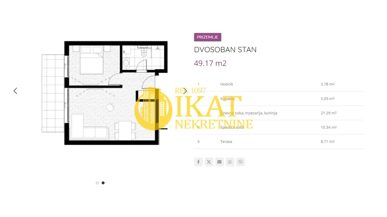 Prodaja, jednosoban stan, 49m², Lekino Brdo, Voždovac Sve Podlokacije