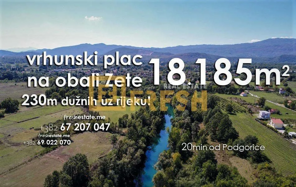 Prodaja, plac, 18185m², Danilovgrad, Crna Gora