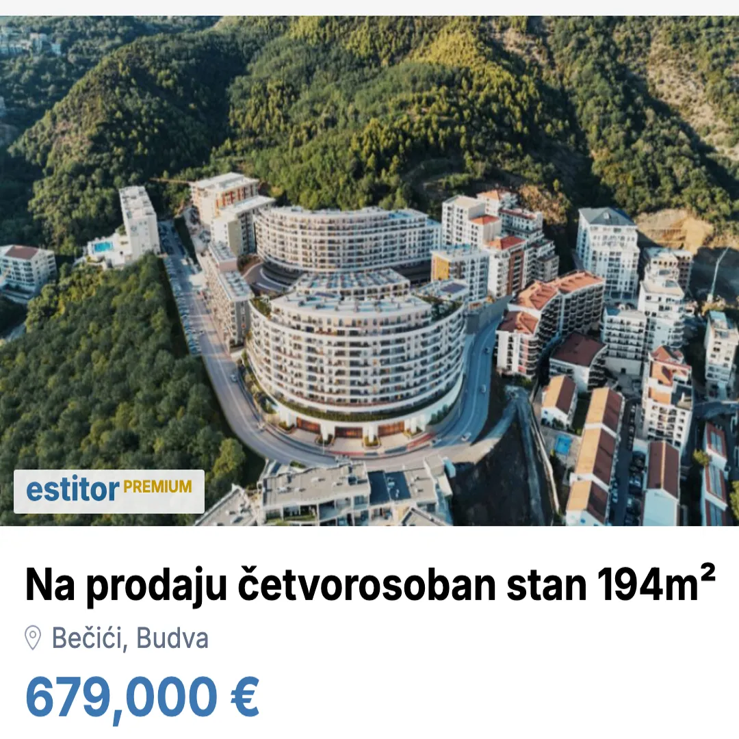 Sale, four bedroom apartment, 194m², Bečići, Budva