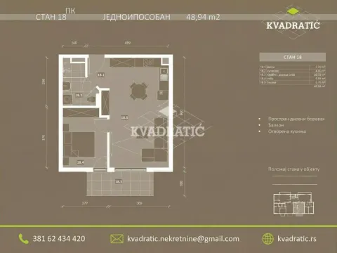 Prodaja, jednosoban stan, 49m², Trošarina, Voždovac Sve Podlokacije - image 2