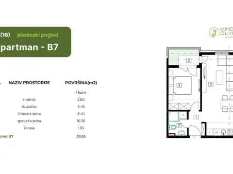 Sale, one bedroom apartment, 40m², Centar, Budva - image 2