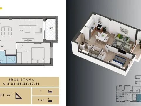 Prodaja, dvosoban stan, 67m², Budva, Crna Gora - image 28