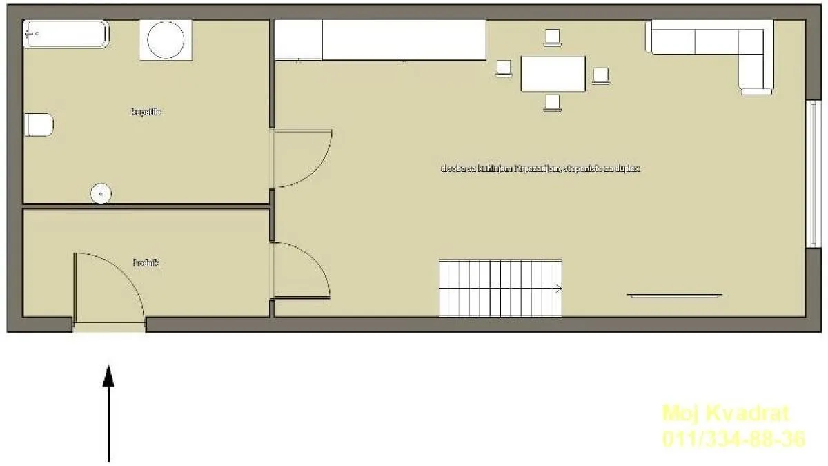 Prodaja, dvosoban stan, 53m², Savski Venac, Beograd